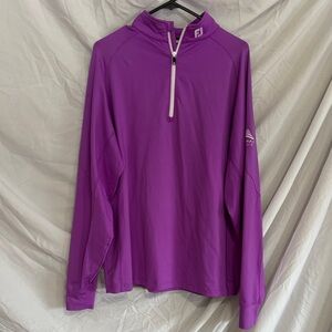 FJ Men's Purple Golf Quarter Zip Up Sweater